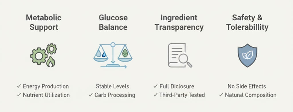 Comparison of natural supplements that support blood sugar balance
